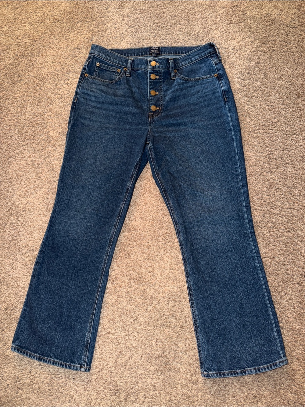 J. Crew Mid Rise Flare Crop Jeans size 30